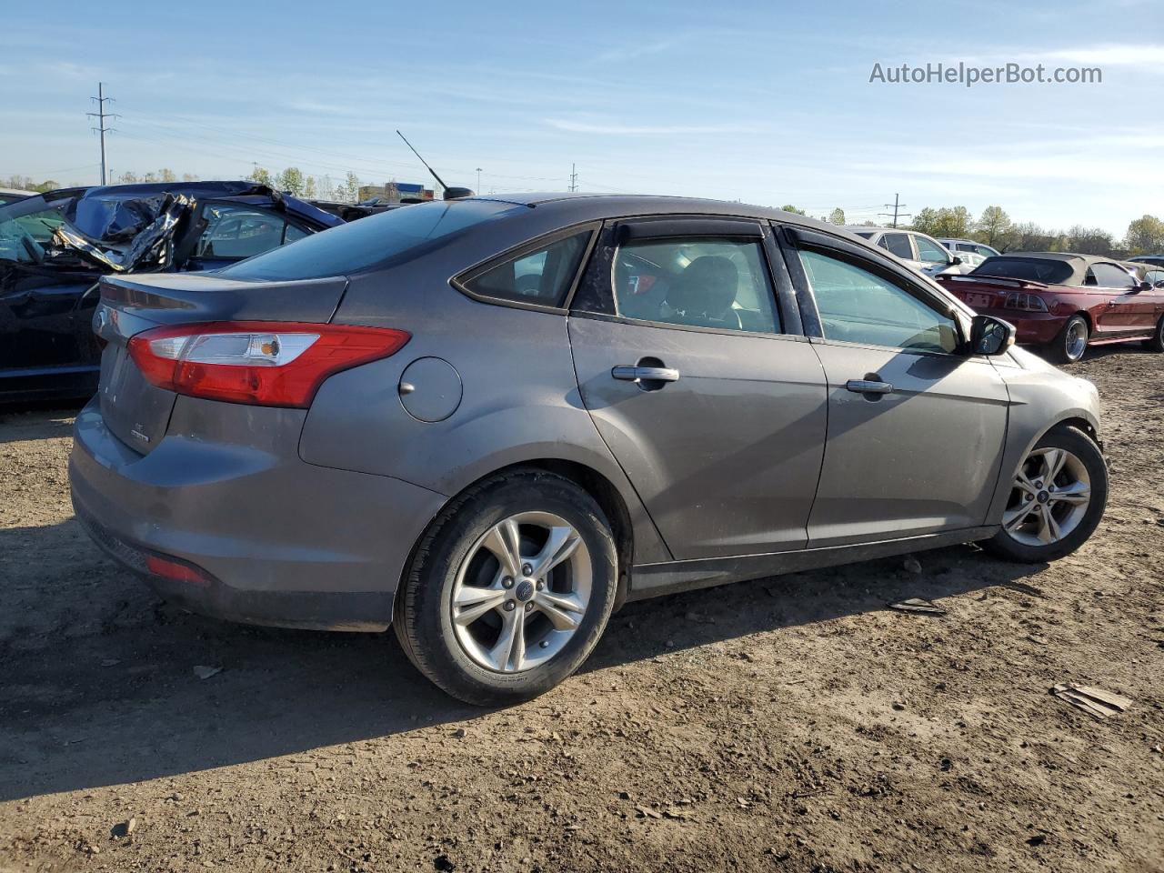 2014 Ford Focus Se Gray vin: 1FADP3F26EL278565