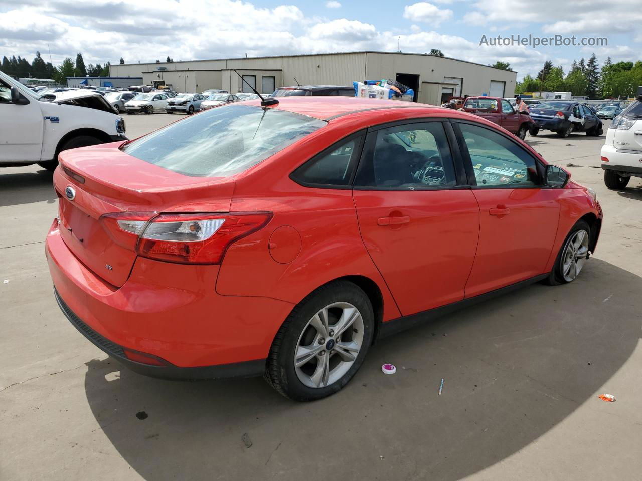 2014 Ford Focus Se Red vin: 1FADP3F26EL318238