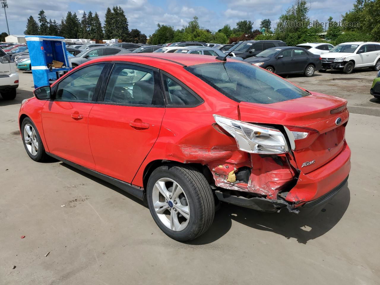 2014 Ford Focus Se Red vin: 1FADP3F26EL318238