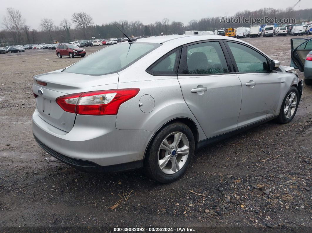 2014 Ford Focus Se Silver vin: 1FADP3F26EL344029