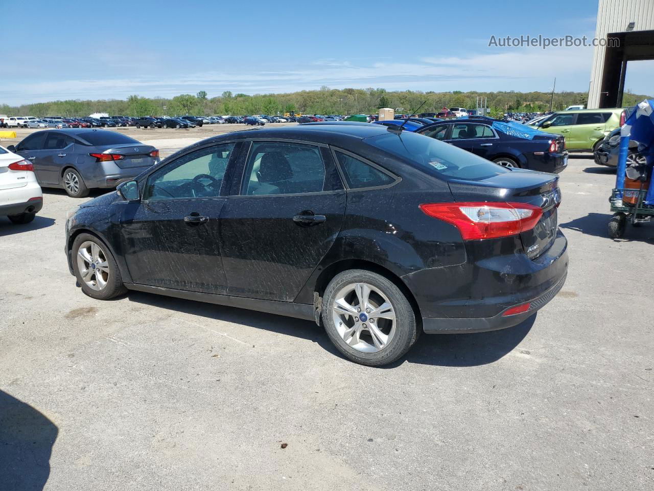 2014 Ford Focus Se Black vin: 1FADP3F26EL371974