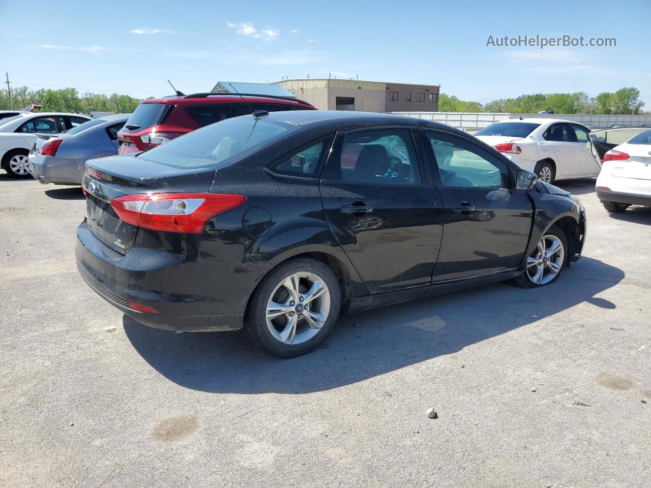 2014 Ford Focus Se Black vin: 1FADP3F26EL371974