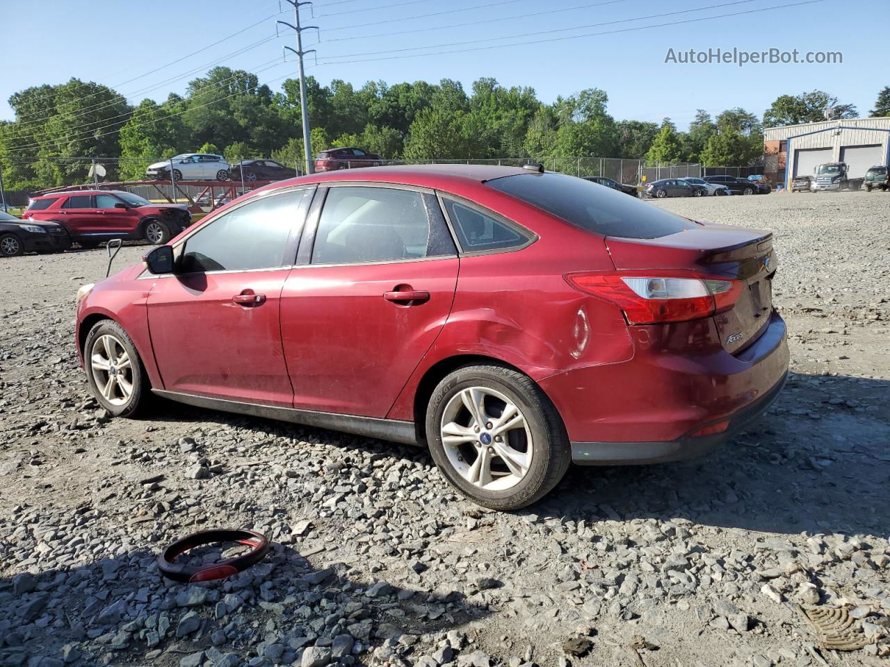 2014 Ford Focus Se Red vin: 1FADP3F26EL439299