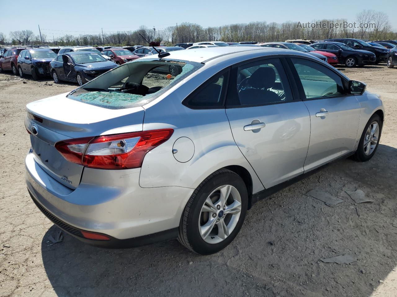 2014 Ford Focus Se Silver vin: 1FADP3F26EL452330