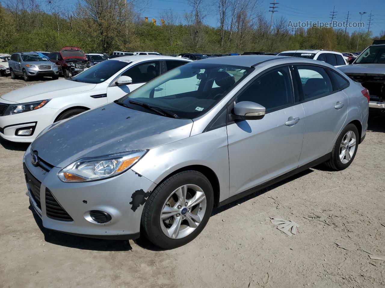 2014 Ford Focus Se Silver vin: 1FADP3F26EL452330