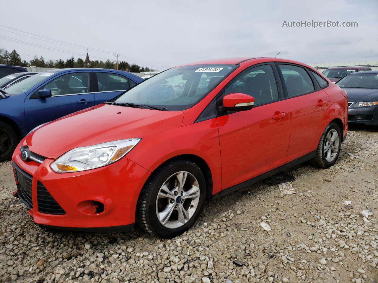 2014 Ford Focus Se Red vin: 1FADP3F26EL455440