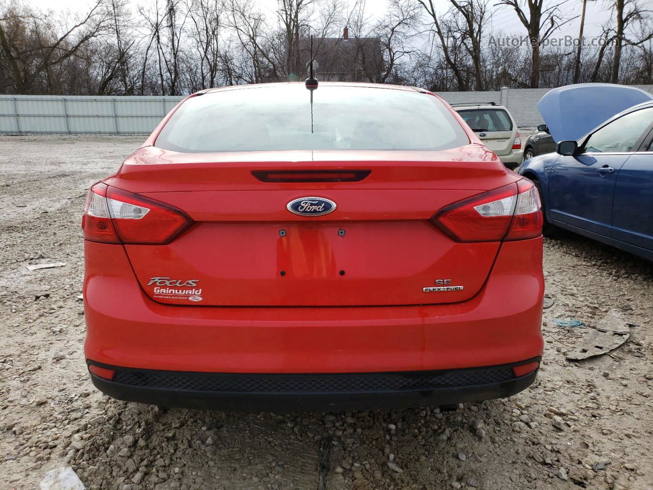 2014 Ford Focus Se Red vin: 1FADP3F26EL455440