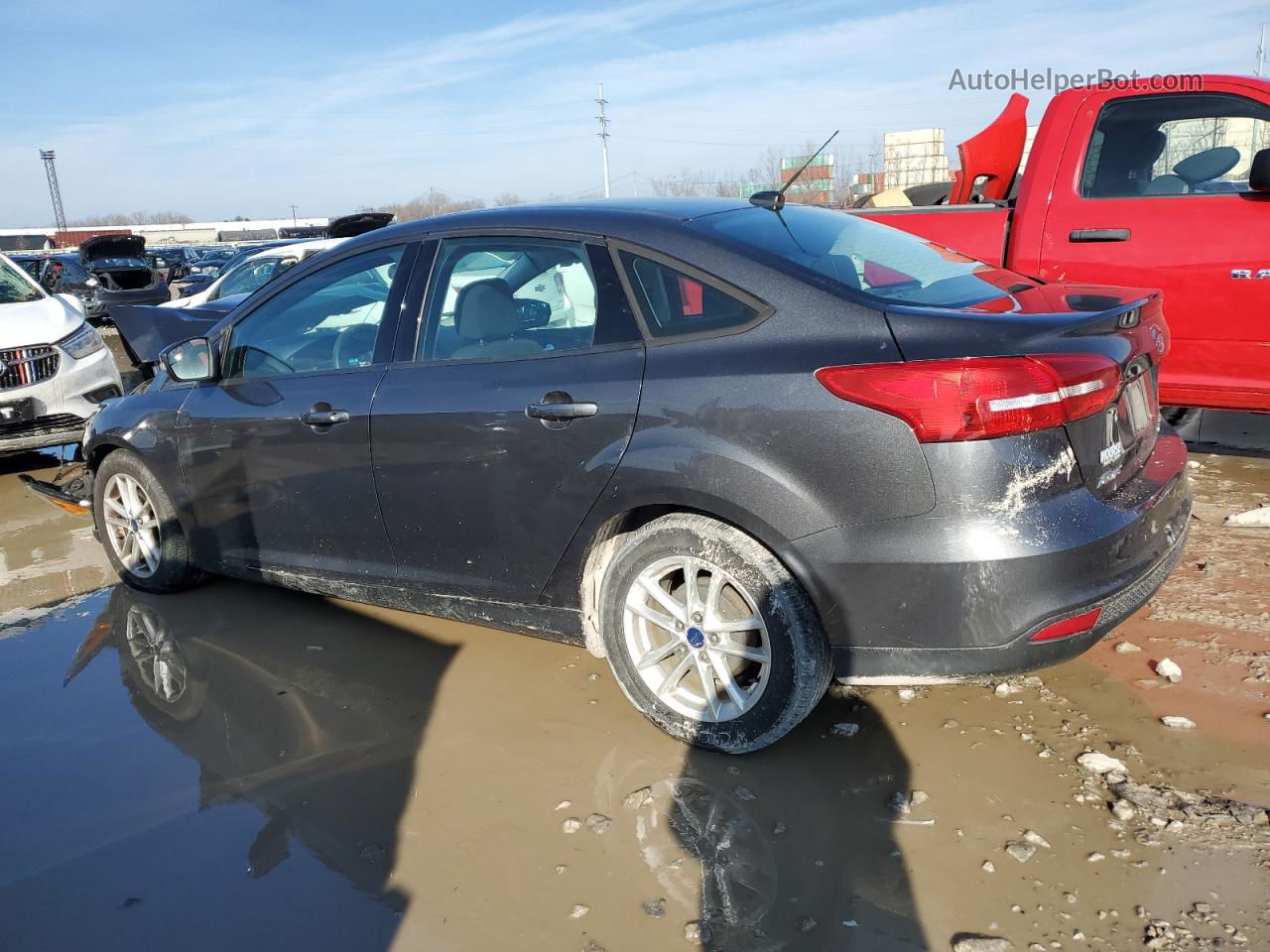 2015 Ford Focus Se Gray vin: 1FADP3F26FL357445