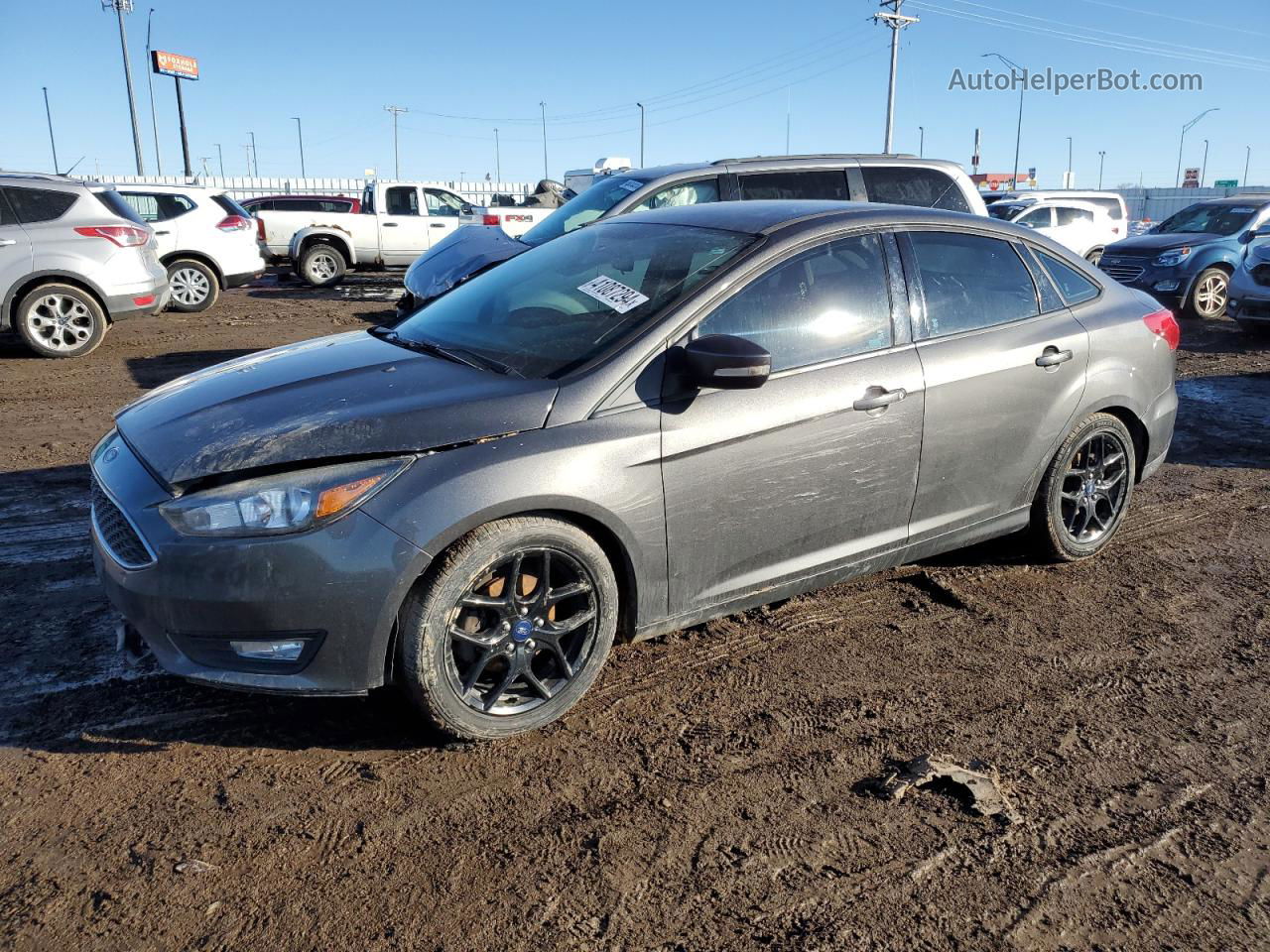 2016 Ford Focus Se Gray vin: 1FADP3F26GL212374