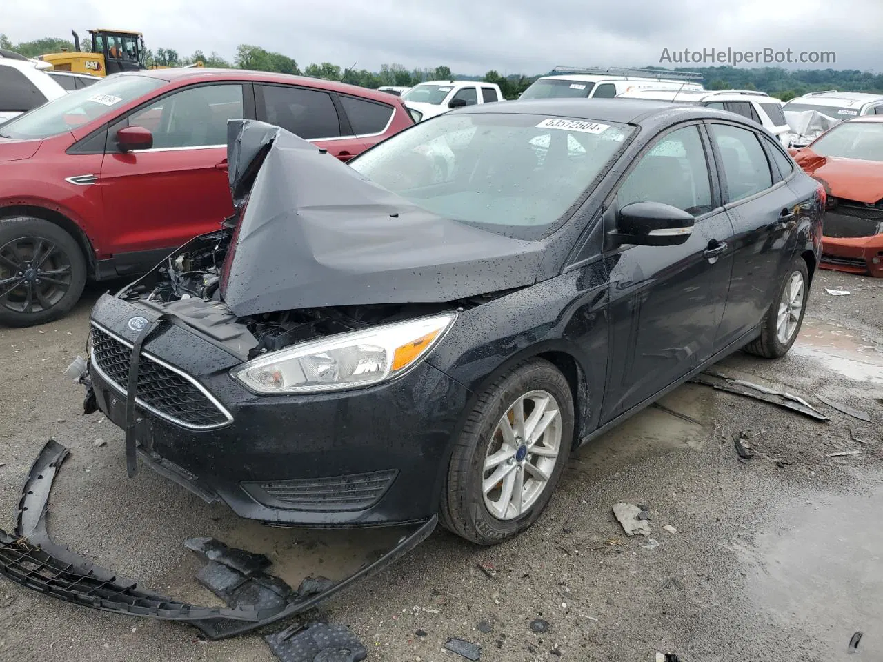 2016 Ford Focus Se Black vin: 1FADP3F26GL368477