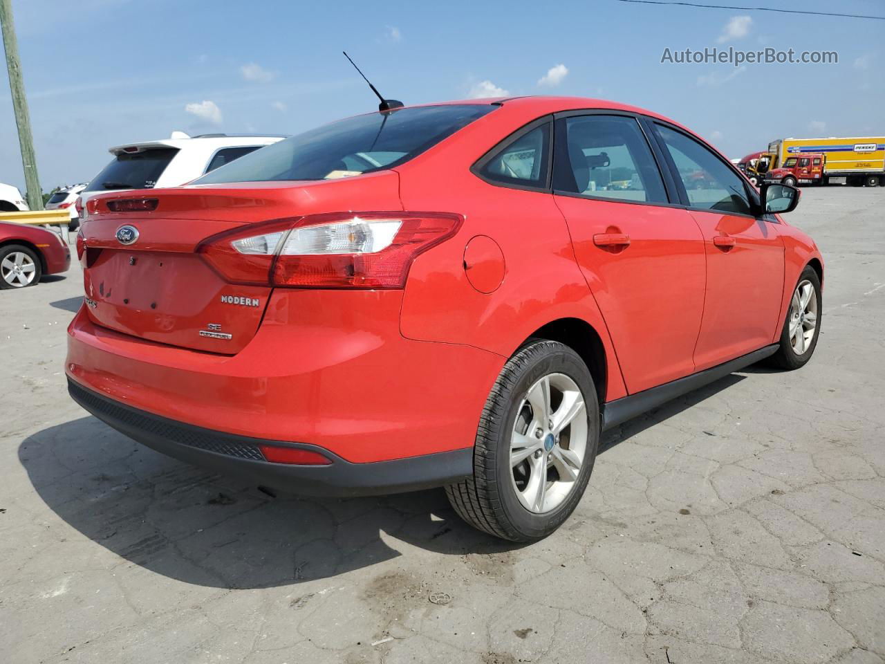 2013 Ford Focus Se Red vin: 1FADP3F27DL111775