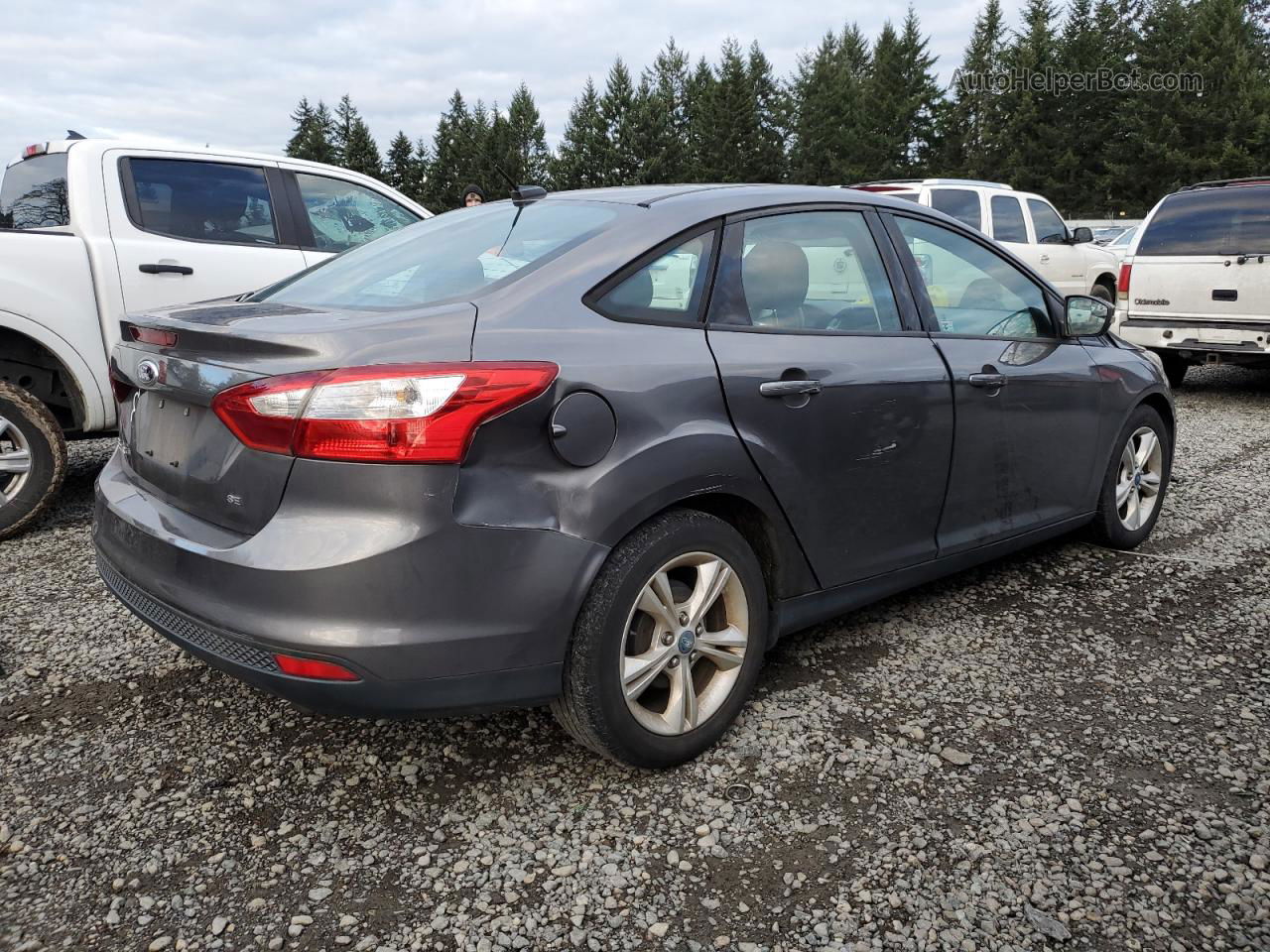 2013 Ford Focus Se Gray vin: 1FADP3F27DL124509