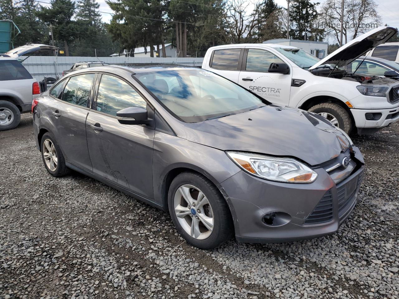 2013 Ford Focus Se Gray vin: 1FADP3F27DL124509