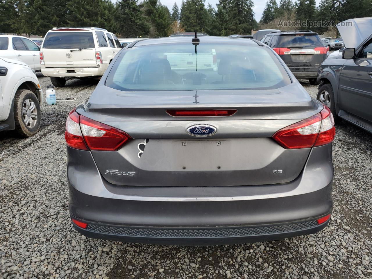 2013 Ford Focus Se Gray vin: 1FADP3F27DL124509