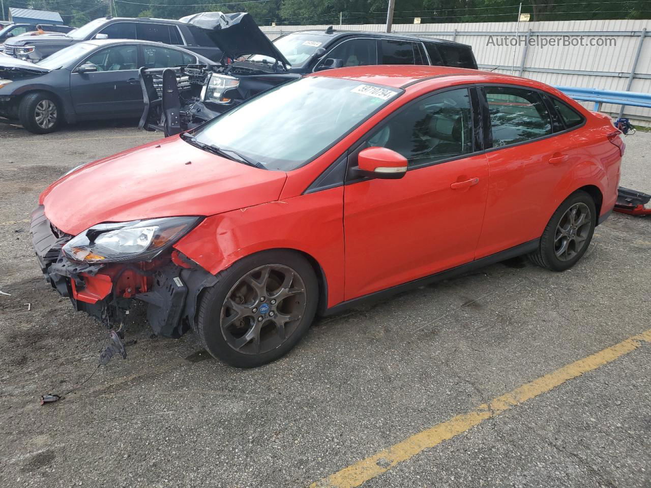 2013 Ford Focus Se Red vin: 1FADP3F27DL285331