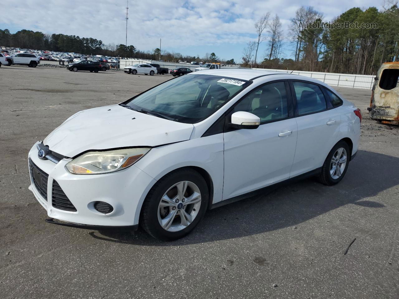 2013 Ford Focus Se White vin: 1FADP3F27DL360285