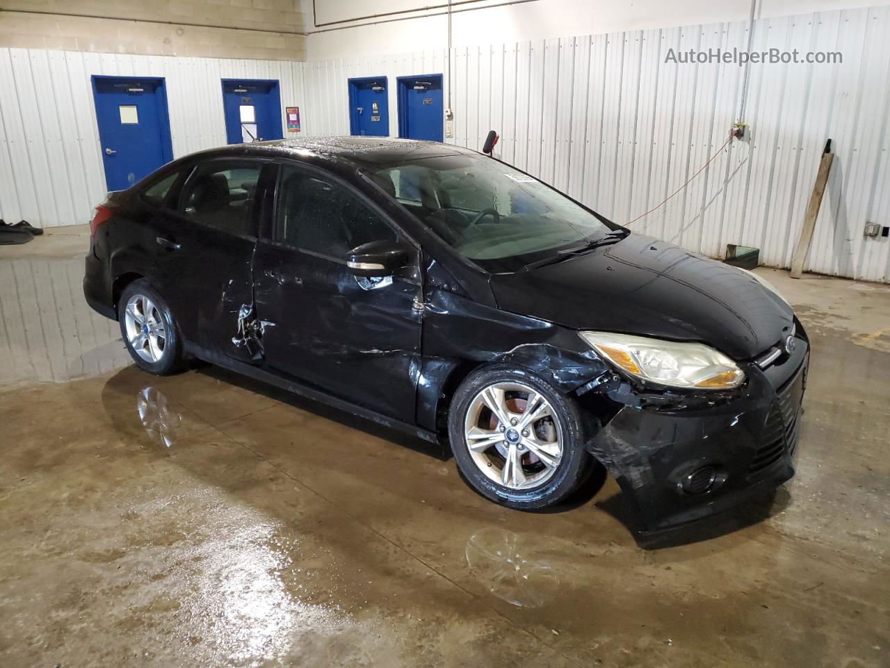 2013 Ford Focus Se Black vin: 1FADP3F27DL368452