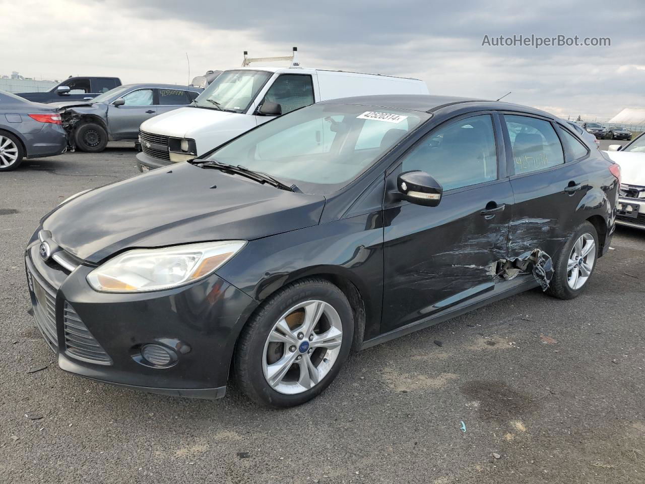 2013 Ford Focus Se Black vin: 1FADP3F27DL382092