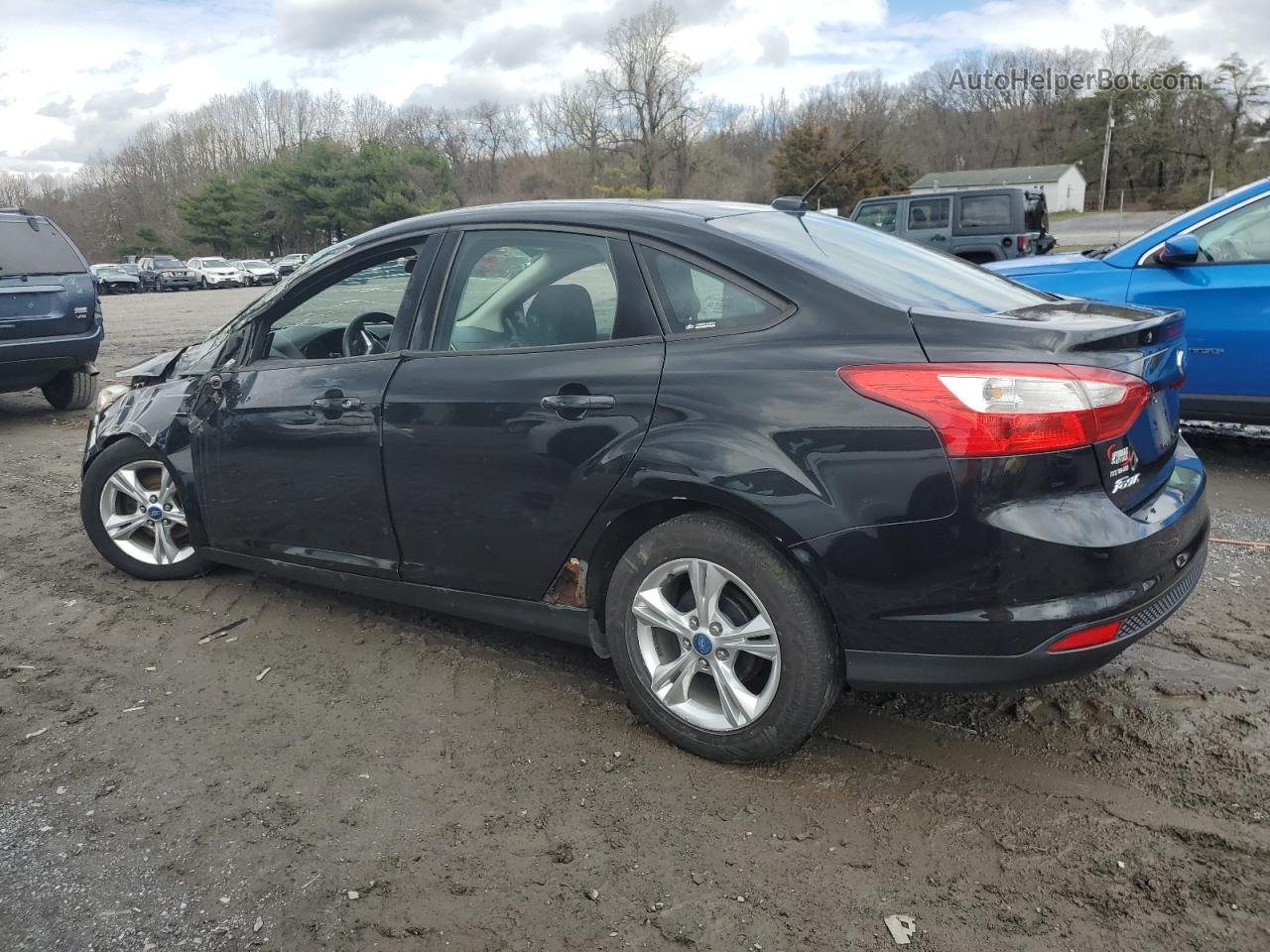 2014 Ford Focus Se Black vin: 1FADP3F27EL136418