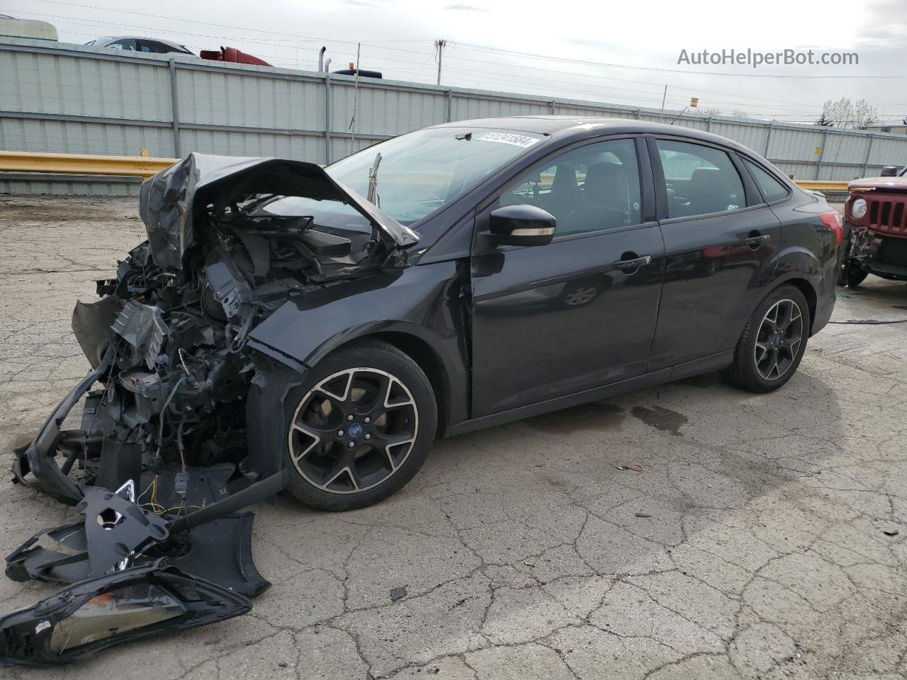 2014 Ford Focus Se Black vin: 1FADP3F27EL142557