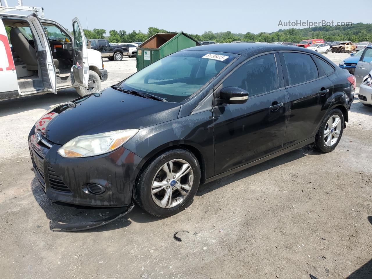 2014 Ford Focus Se Black vin: 1FADP3F27EL158077