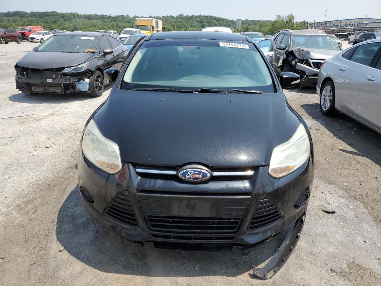 2014 Ford Focus Se Black vin: 1FADP3F27EL158077