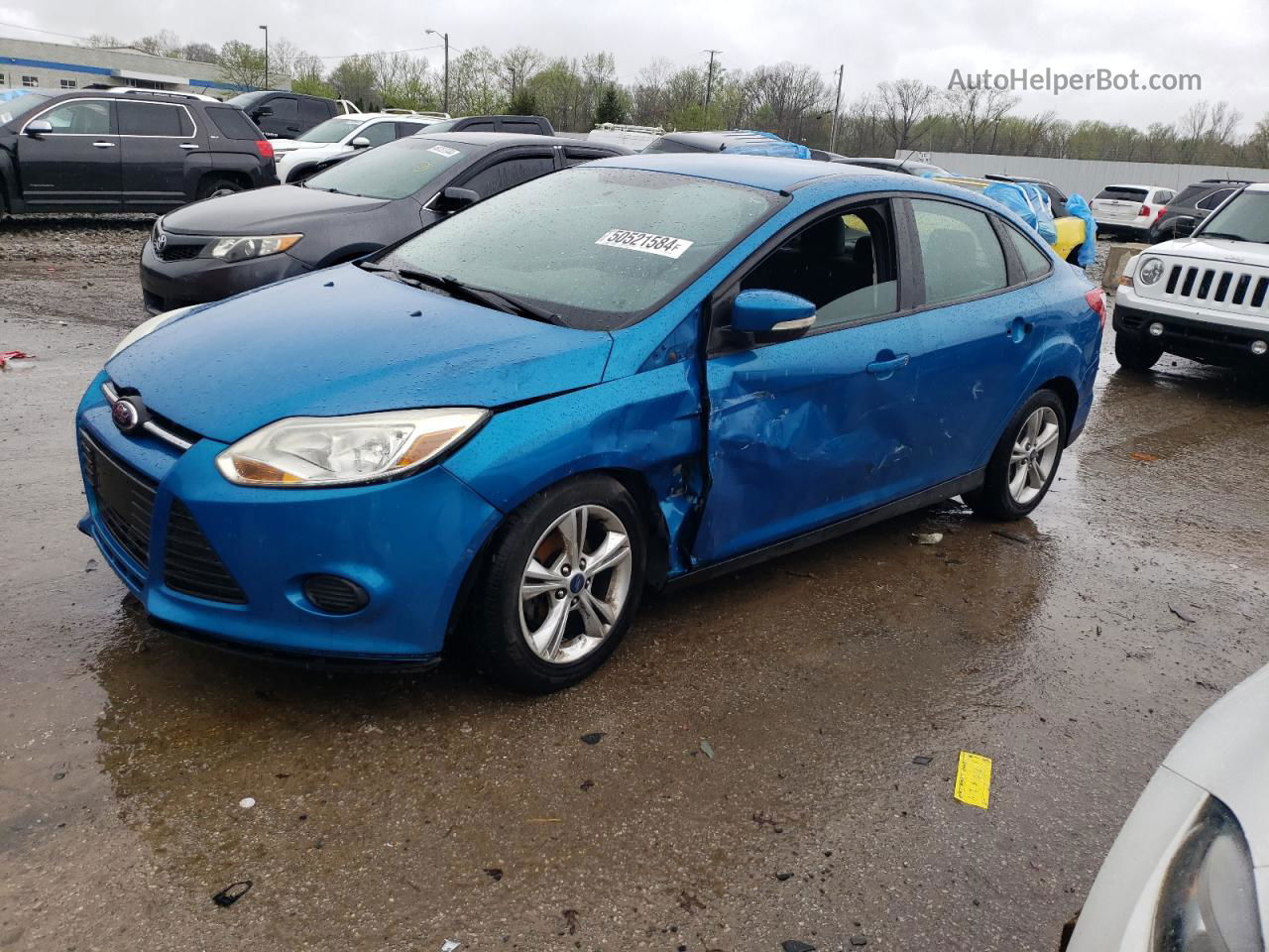 2014 Ford Focus Se Blue vin: 1FADP3F27EL170424