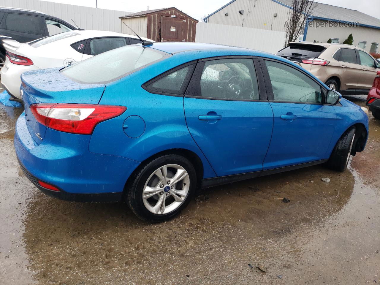 2014 Ford Focus Se Синий vin: 1FADP3F27EL170424