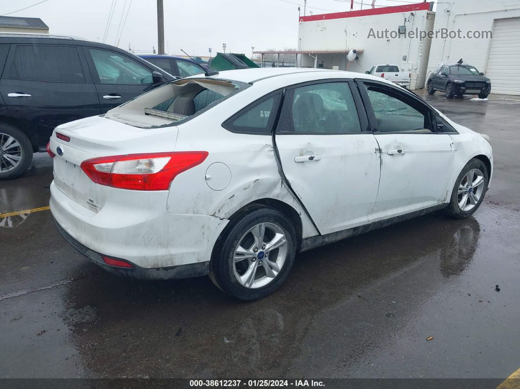 2014 Ford Focus Se White vin: 1FADP3F27EL184615