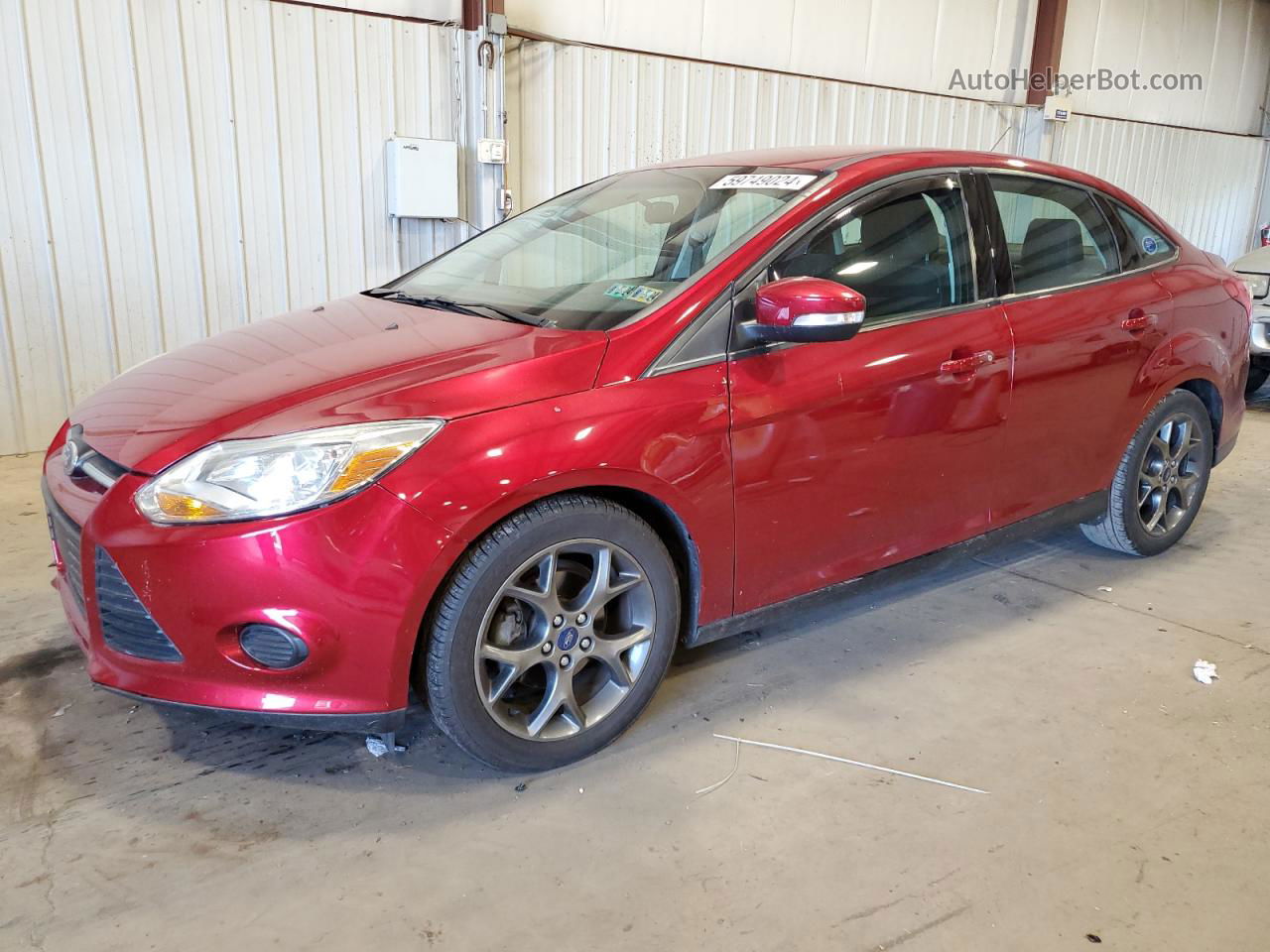 2014 Ford Focus Se Maroon vin: 1FADP3F27EL215510