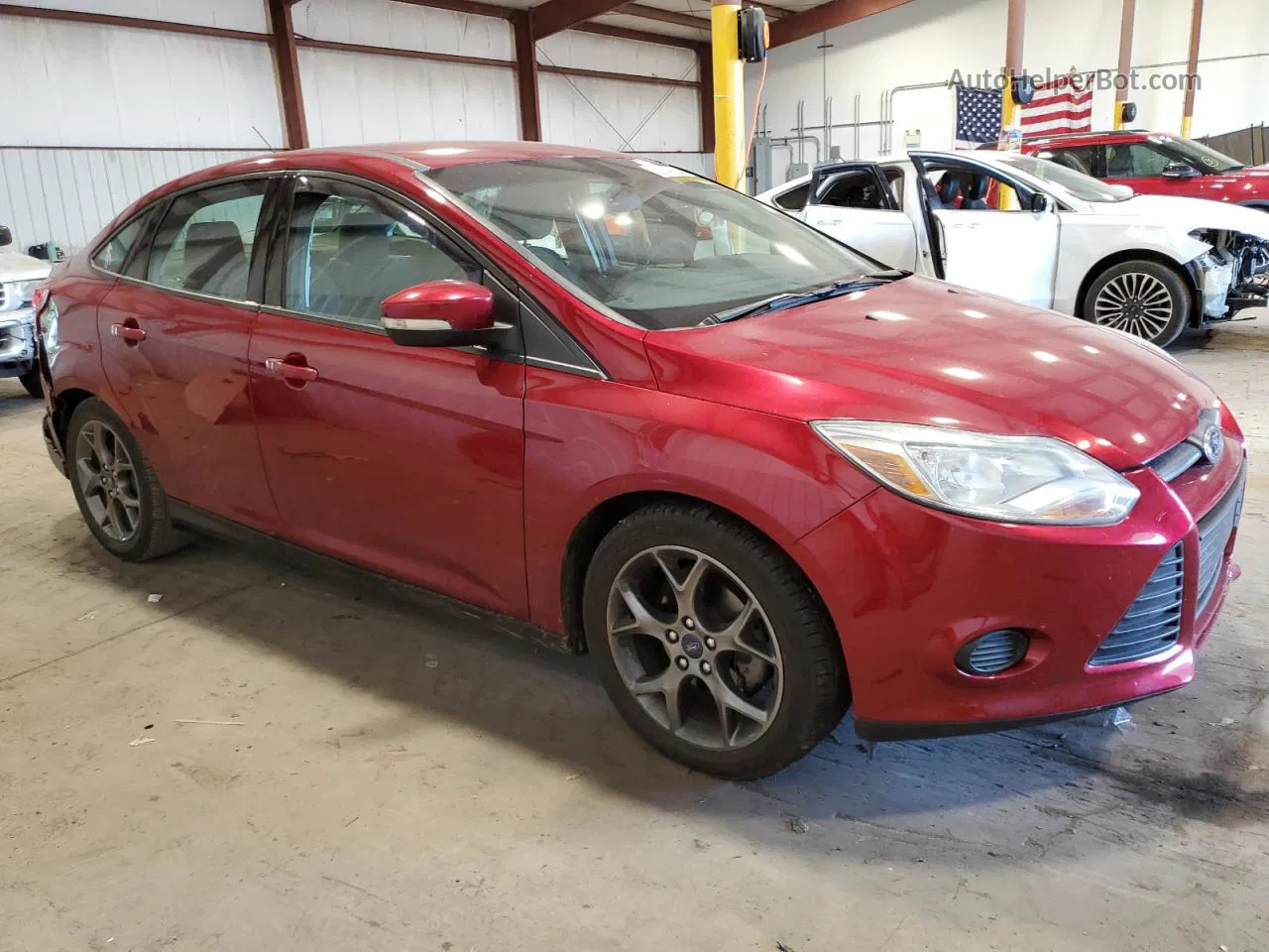 2014 Ford Focus Se Maroon vin: 1FADP3F27EL215510