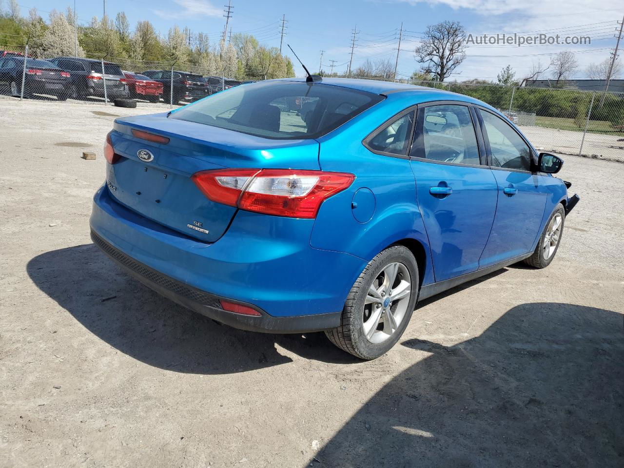 2014 Ford Focus Se Синий vin: 1FADP3F27EL216155