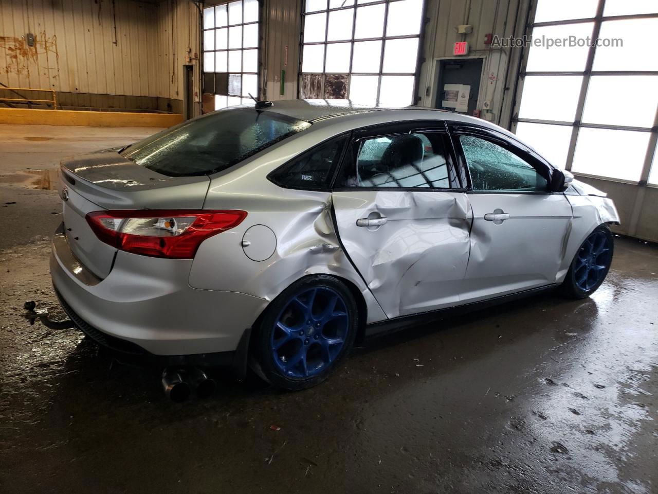 2014 Ford Focus Se Silver vin: 1FADP3F27EL285556