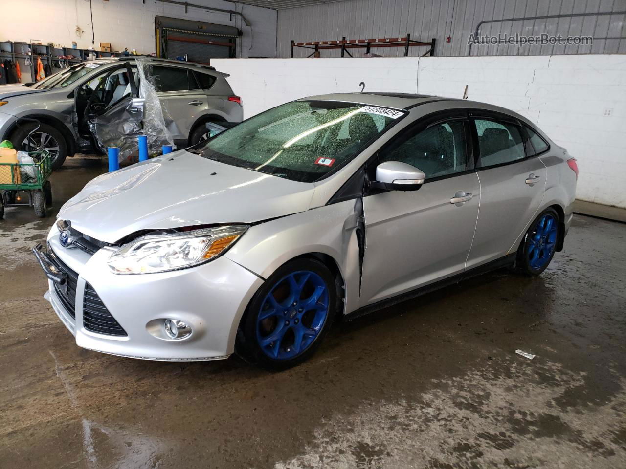 2014 Ford Focus Se Silver vin: 1FADP3F27EL285556