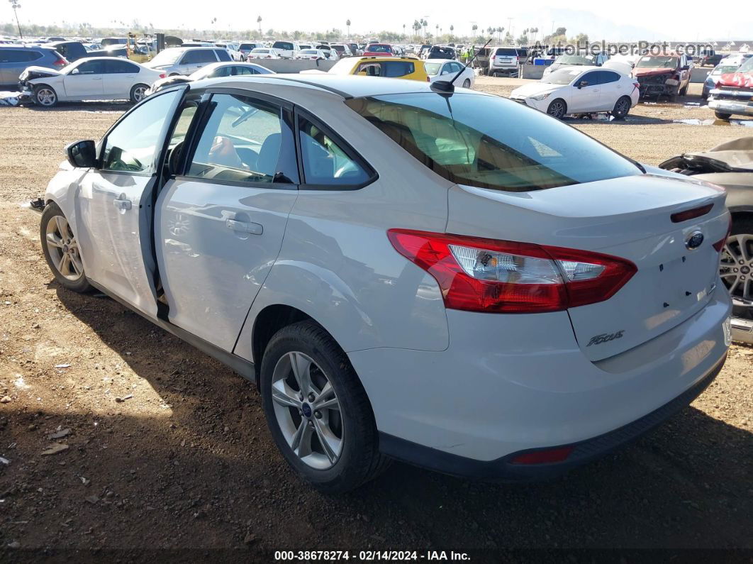 2014 Ford Focus Se White vin: 1FADP3F27EL295990