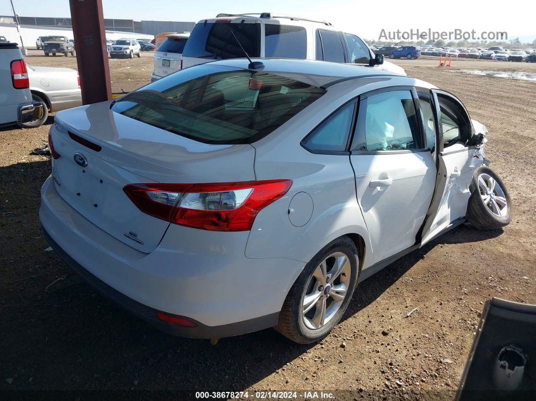 2014 Ford Focus Se White vin: 1FADP3F27EL295990