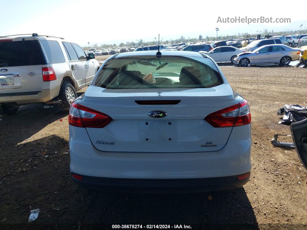 2014 Ford Focus Se White vin: 1FADP3F27EL295990