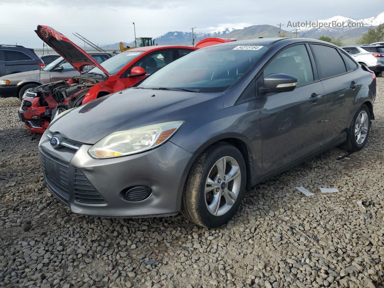 2014 Ford Focus Se Gray vin: 1FADP3F27EL306373