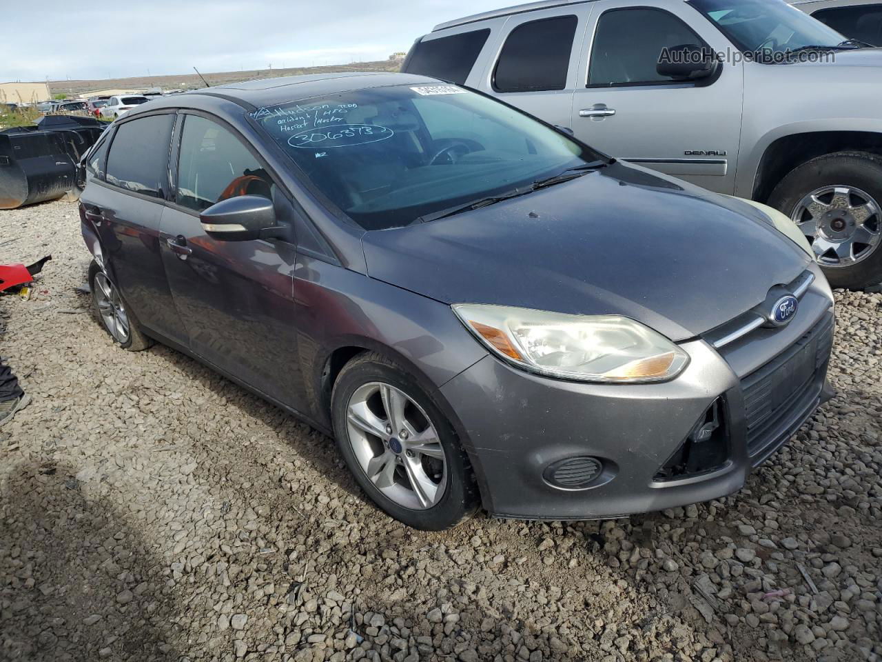 2014 Ford Focus Se Gray vin: 1FADP3F27EL306373