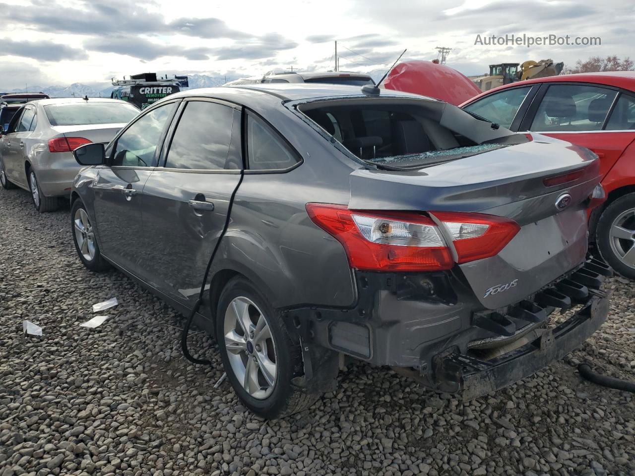 2014 Ford Focus Se Gray vin: 1FADP3F27EL306373