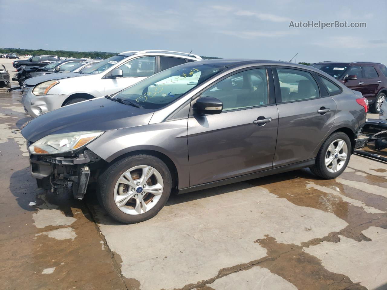 2014 Ford Focus Se Gray vin: 1FADP3F27EL390355