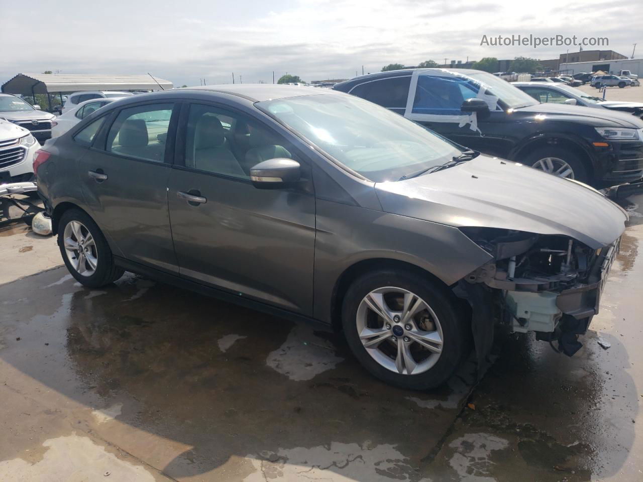 2014 Ford Focus Se Gray vin: 1FADP3F27EL390355