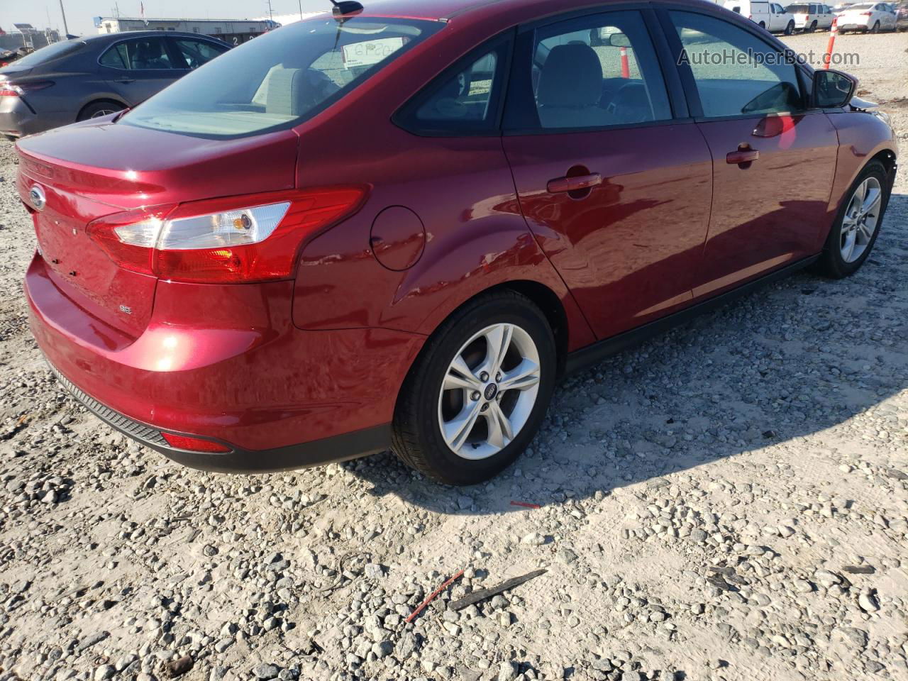 2014 Ford Focus Se Red vin: 1FADP3F27EL424651