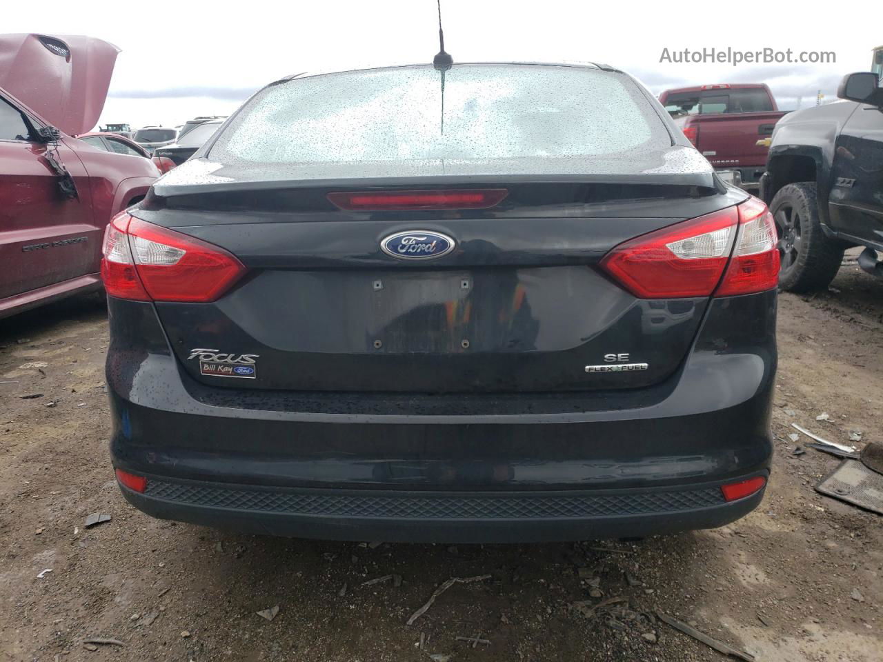 2014 Ford Focus Se Black vin: 1FADP3F27EL437478