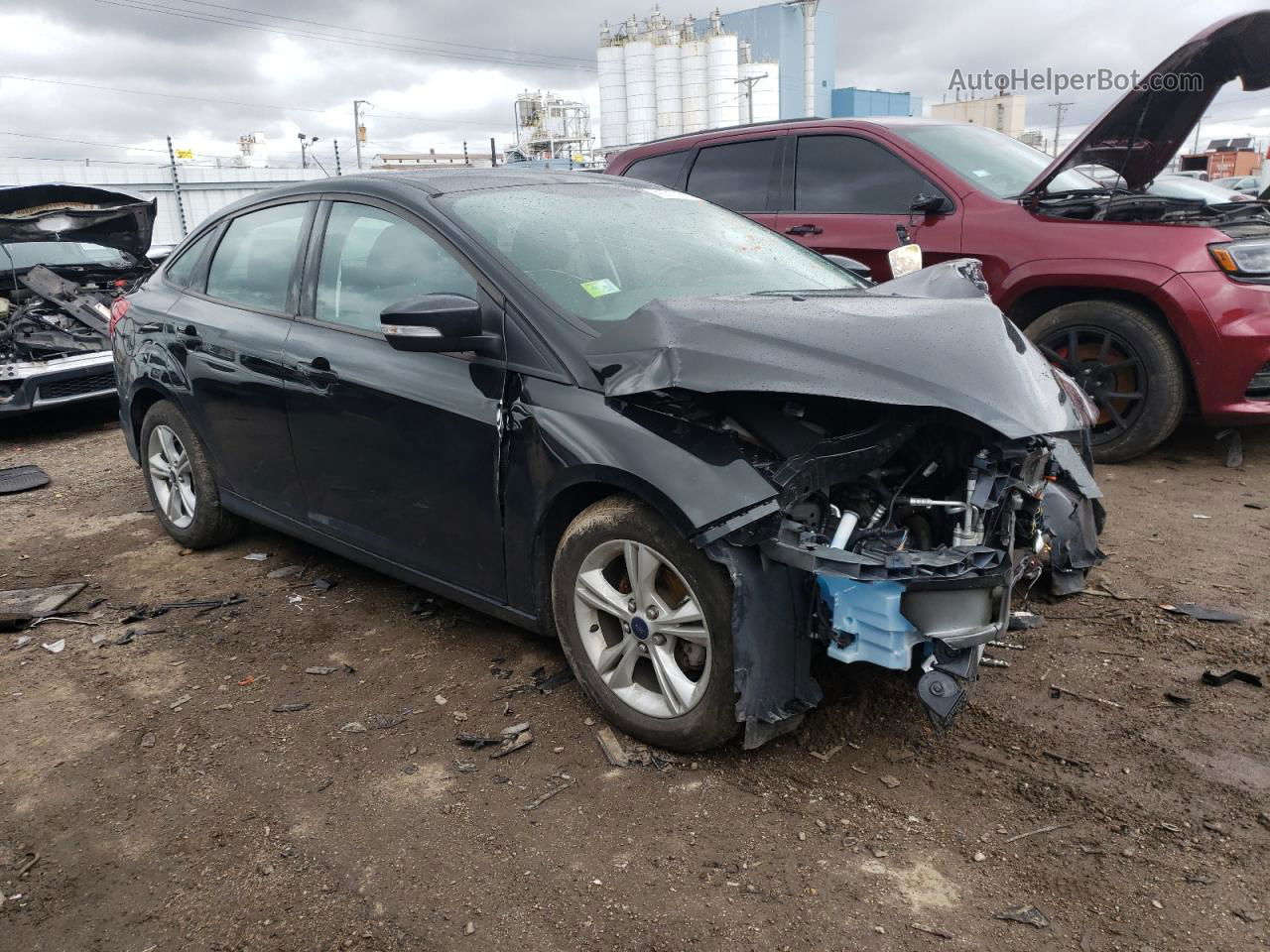 2014 Ford Focus Se Black vin: 1FADP3F27EL437478