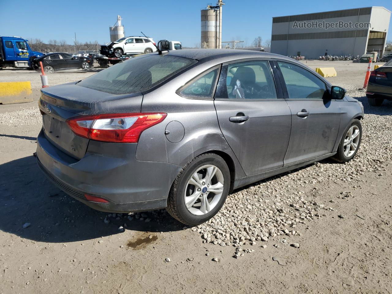 2014 Ford Focus Se Gray vin: 1FADP3F27EL442941