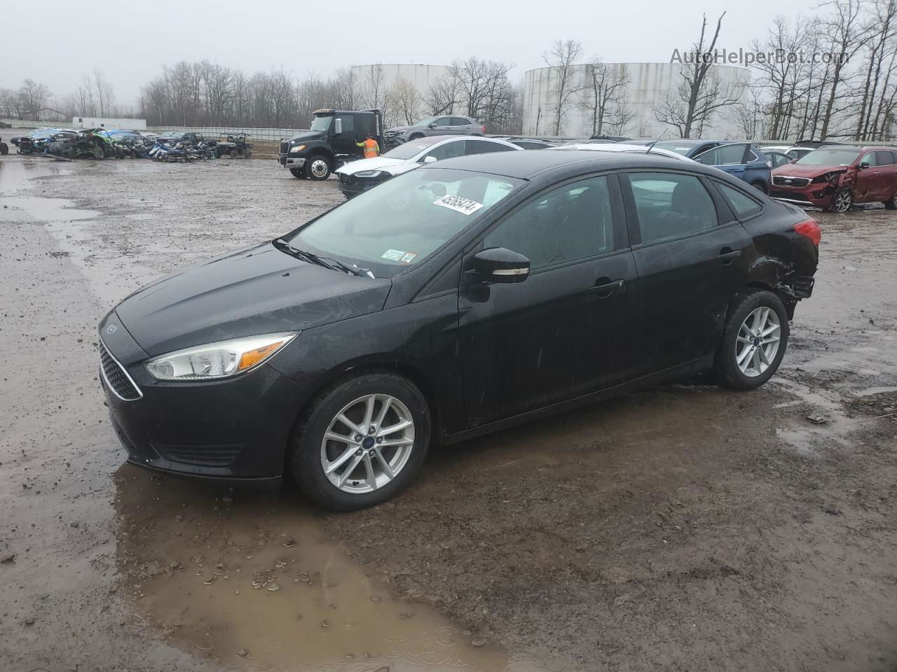 2015 Ford Focus Se Black vin: 1FADP3F27FL237850