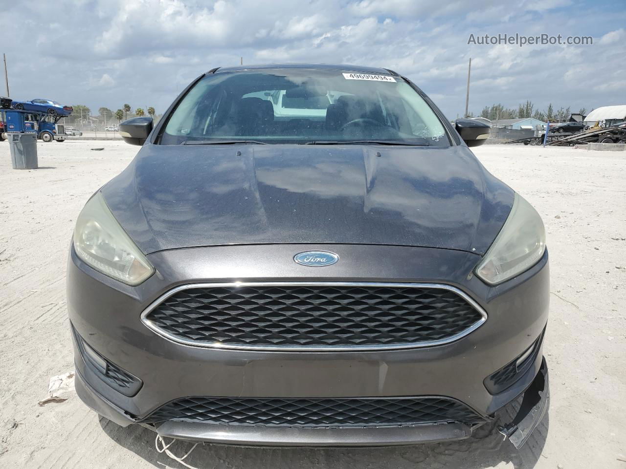 2015 Ford Focus Se Gray vin: 1FADP3F27FL238755