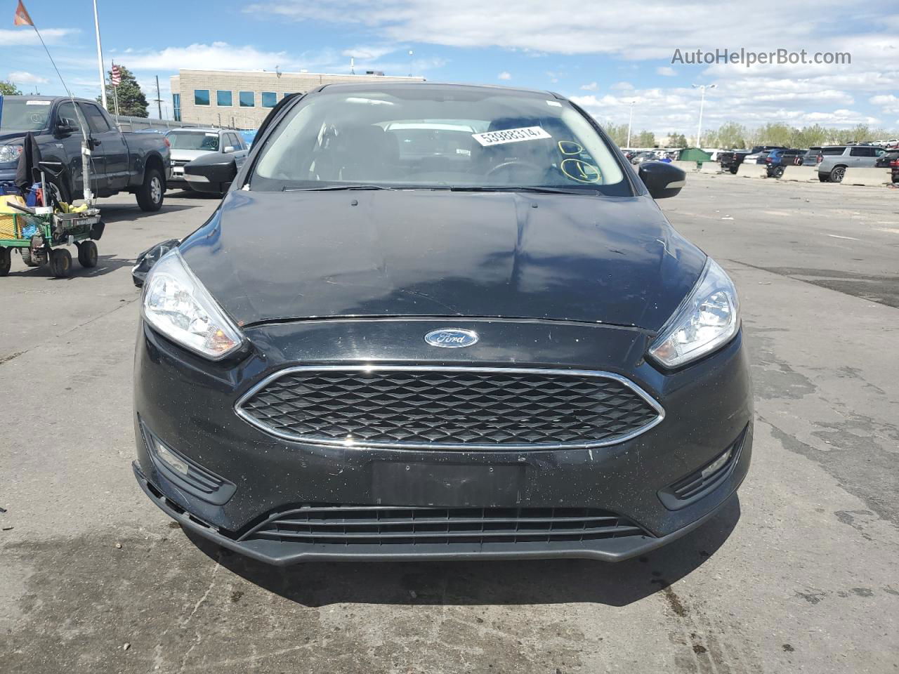 2015 Ford Focus Se Black vin: 1FADP3F27FL357437