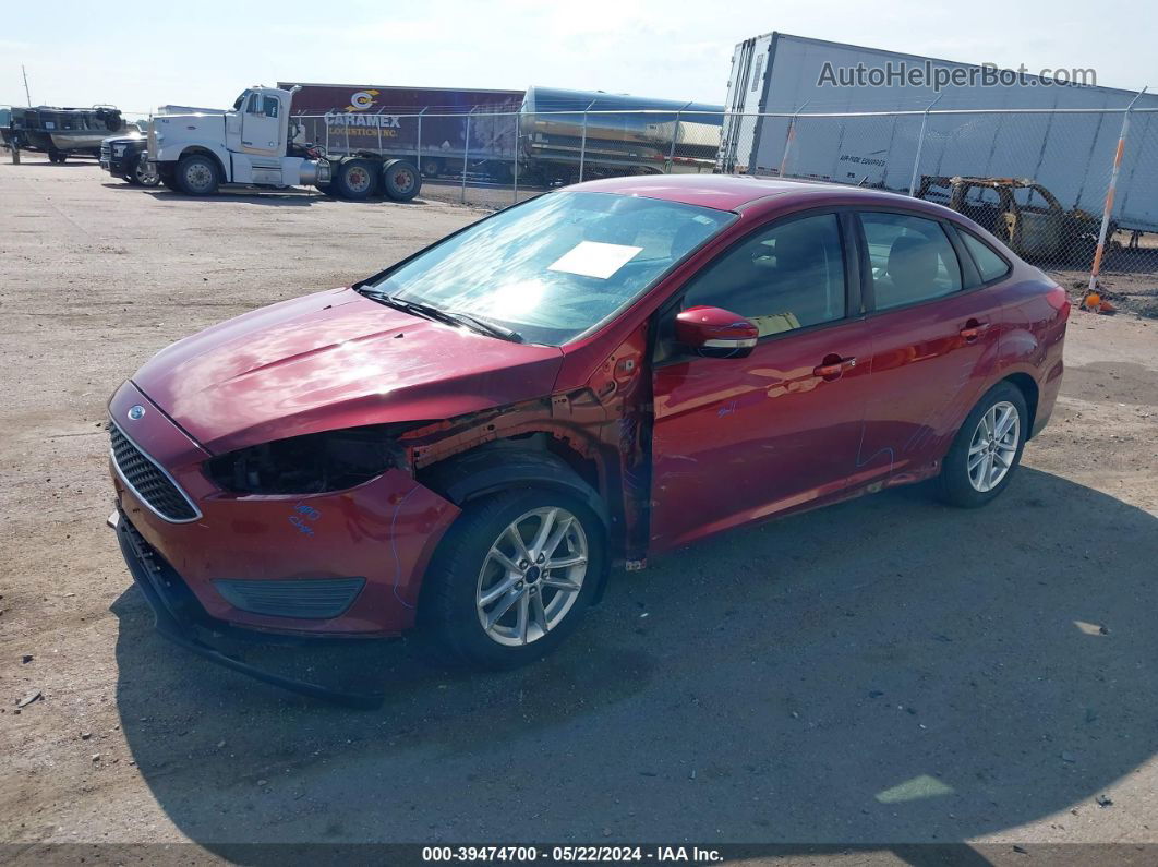 2016 Ford Focus Se Red vin: 1FADP3F27GL238191